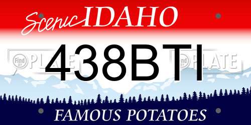 438BTI Idaho License Plate