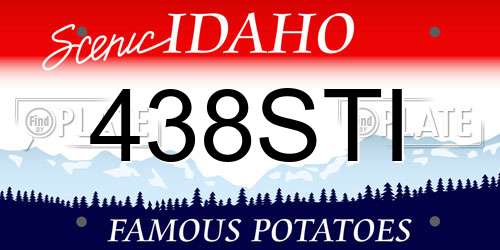 438STI Idaho License Plate