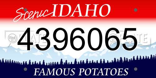 4396065 Idaho License Plate