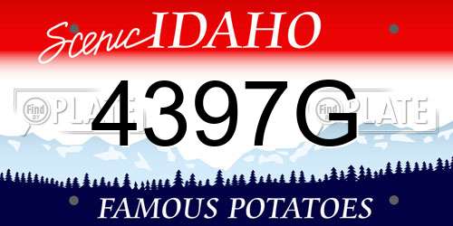 4397G Idaho License Plate