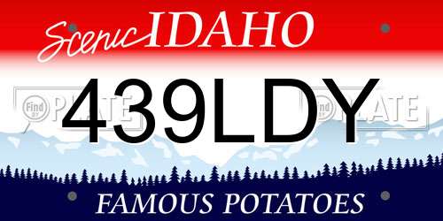 439LDY Idaho License Plate