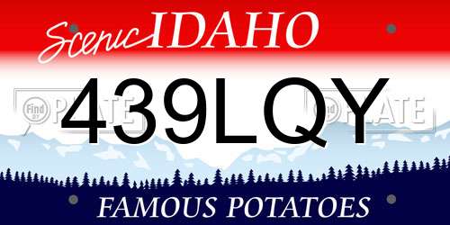 439LQY Idaho License Plate