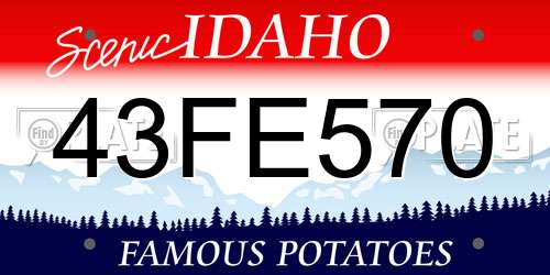 43FE570 Idaho License Plate
