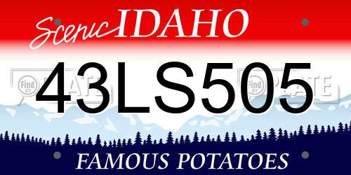 43LS505 Idaho License Plate