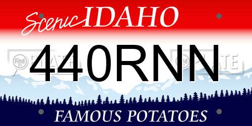 440RNN Idaho License Plate