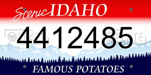 4412485 Idaho License Plate