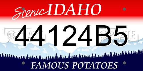44124B5 Idaho License Plate