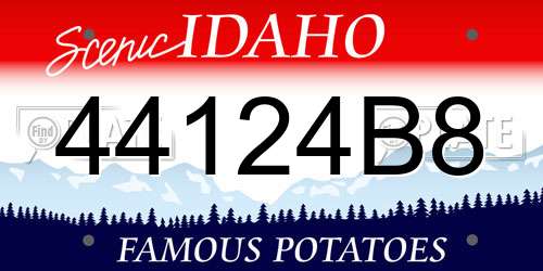 44124B8 Idaho License Plate