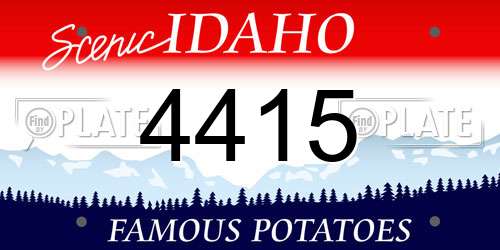4415 Idaho License Plate