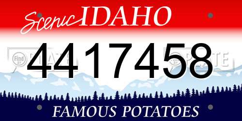 4417458 Idaho License Plate