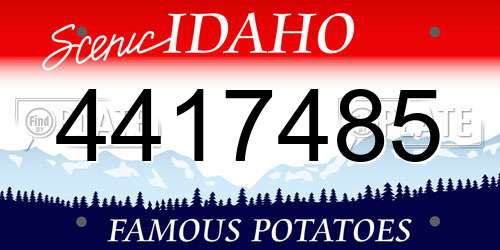 4417485 Idaho License Plate