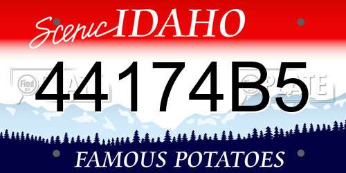 44174B5 Idaho License Plate