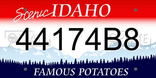 44174B8 Idaho License Plate