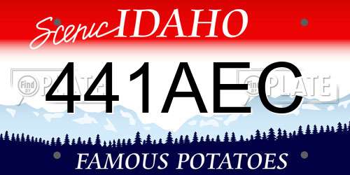 441AEC Idaho License Plate