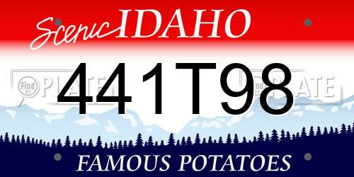 441T98 Idaho License Plate