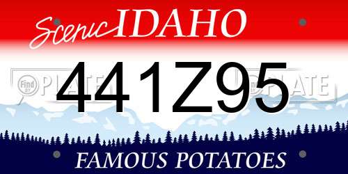 441Z95 Idaho License Plate