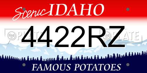 4422RZ Idaho License Plate