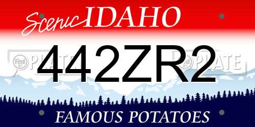 442ZR2 Idaho License Plate