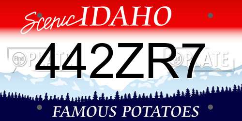 442ZR7 Idaho License Plate