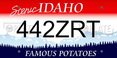 442ZRT Idaho License Plate