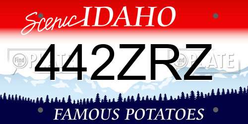 442ZRZ Idaho License Plate