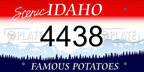 4438 Idaho License Plate