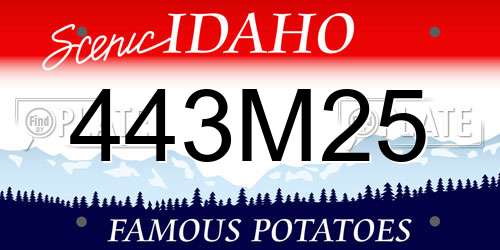 443M25 Idaho License Plate