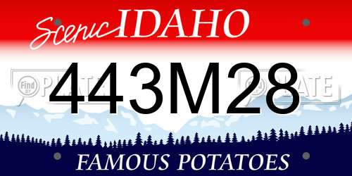 443M28 Idaho License Plate