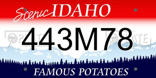 443M78 Idaho License Plate