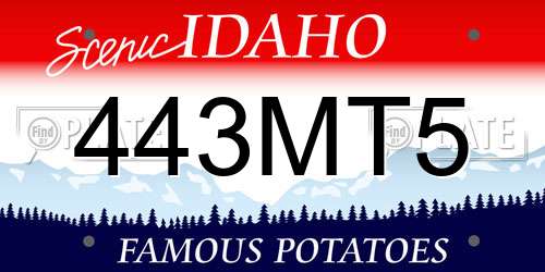 443MT5 Idaho License Plate