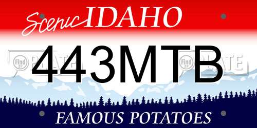 443MTB Idaho License Plate