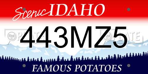 443MZ5 Idaho License Plate