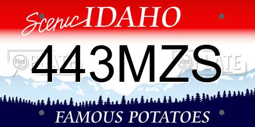 443MZS Idaho License Plate