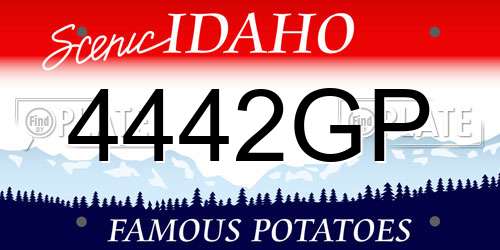 4442GP Idaho License Plate
