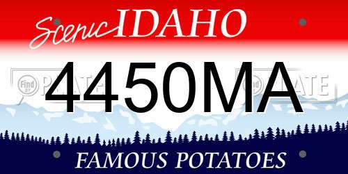 4450MA Idaho License Plate