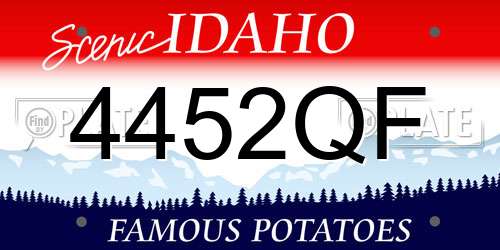 4452QF Idaho License Plate