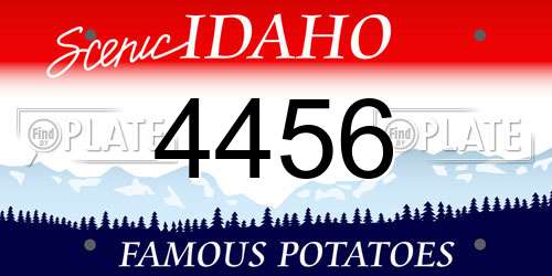4456 Idaho License Plate