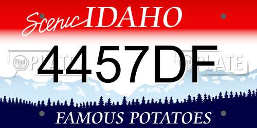 4457DF Idaho License Plate