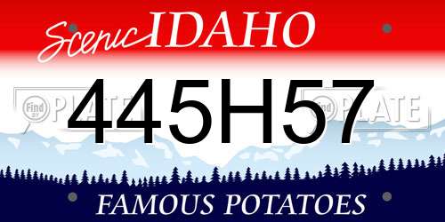 445H57 Idaho License Plate