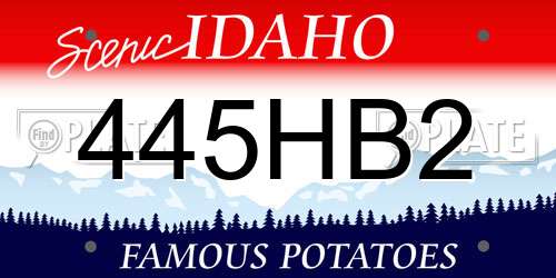 445HB2 Idaho License Plate