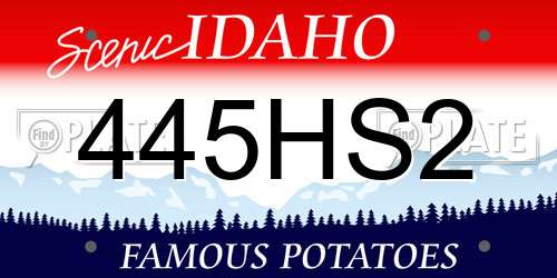 445HS2 Idaho License Plate
