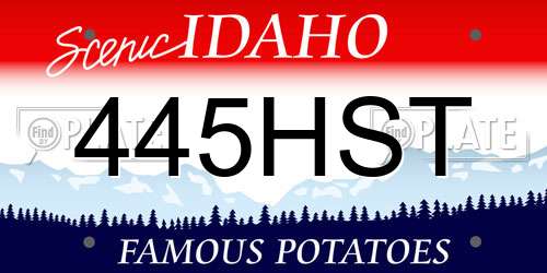445HST Idaho License Plate