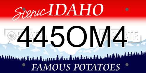 445OM4 Idaho License Plate