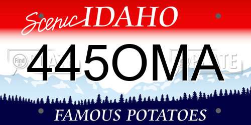 445OMA Idaho License Plate