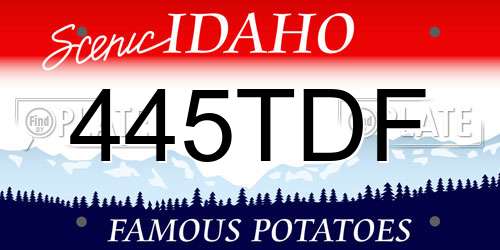 445TDF Idaho License Plate