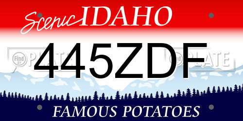445ZDF Idaho License Plate