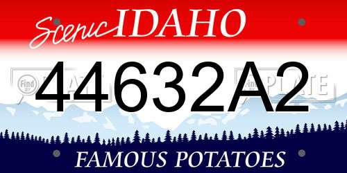 44632A2 Idaho License Plate