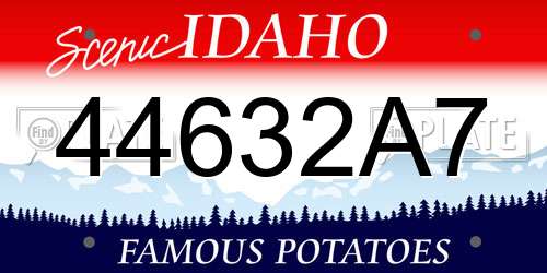 44632A7 Idaho License Plate