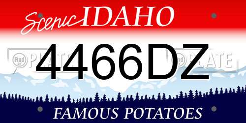 4466DZ Idaho License Plate