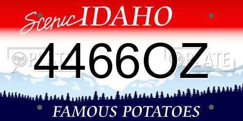 4466OZ Idaho License Plate